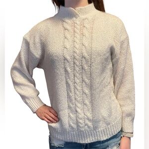 Sterling Harris Vintage White Pearl Pullover Knit Sweater Small Women’s EUC